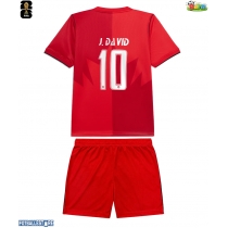 Canada Jonathan David #10 Hjemmedraktsett Barn VM 2026 Kortermet (+ Korte bukser)